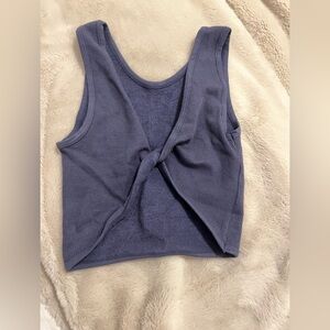 Free people movement Navy Ribbed Knit Top